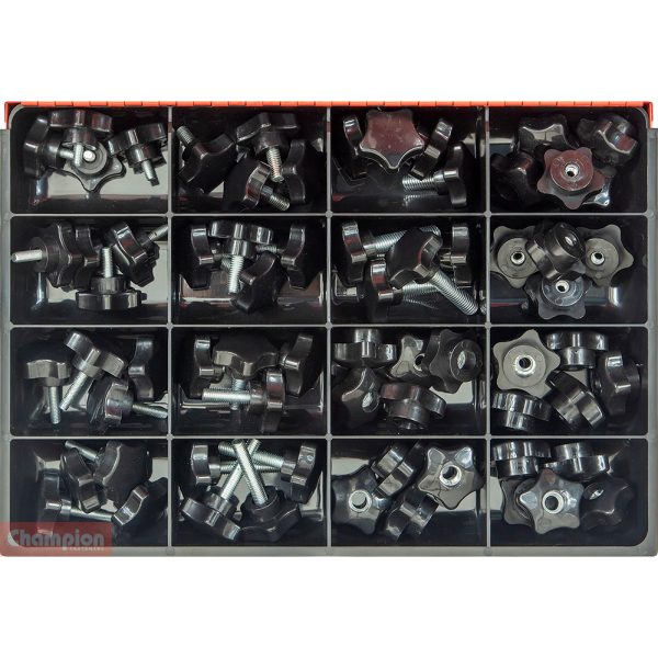 Champion 70pc Star Knob - Screw & Nut Master Kit
