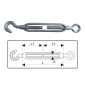 ITM Turnbuckle-Galvanised Commercial-Hook & Eye-6mm