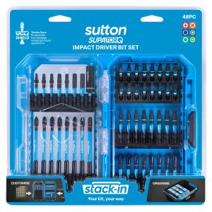 SUTTON SCRDRV BIT S250 SUPATORQ INSERT/POWER BITS STACK-IN SET 48PC