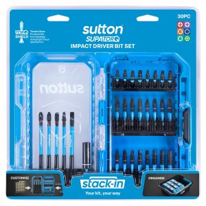 SUTTON SCRDRV BIT S250 SUPATORQ INSERT/POWER BITS STACK-IN SET 30PC