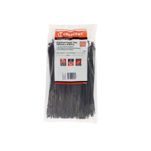CRESCENT 300mm x 4.8mm Black Cable Ties - 500 Pk.