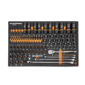 GEARWRENCH 97PC 1/4 3/8 AND 1/2 DRIVE BOLT BITER MECHANICS TOOL SET IN EVA TRAY