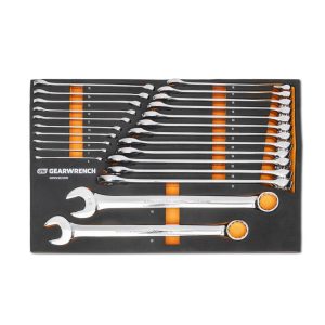 GEARWRENCH 24PC 12PT LONG PAT COMB MET WRENCH SET IN EVA TRAY