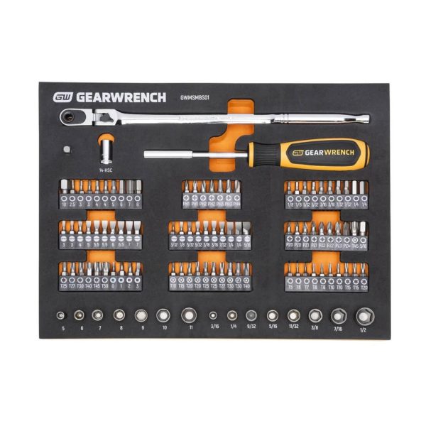 GEARWRENCH 105PC 1/4 IN DR SLIM HEAD MECHANICS TOOL SET IN EVA TRAY GEARWRENCH 105PC 1/4 IN DR SLIM HEAD MECHANICS TOOL SET IN EVA TRAY