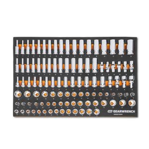 GEARWRENCH 104PC 3/8 IN DRIVE MASTER MET SOCKET SET IN EVA TRAY