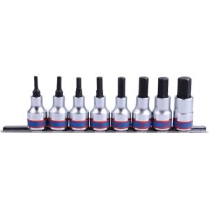 KING TONY 3/8"DR H3-H12 HEX SOCKETS 8 PCES ON RAIL