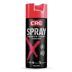CRC SPRAY MARKER PAINT FLURO RED 400ML UPSIDE DOWN