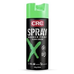 CRC SPRAY MARKER PAINT FLURO GREEN 400ML UPSIDE DOWN