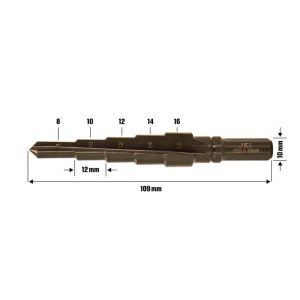 JEI TURBO STEP REAMER 8 TO 16MM