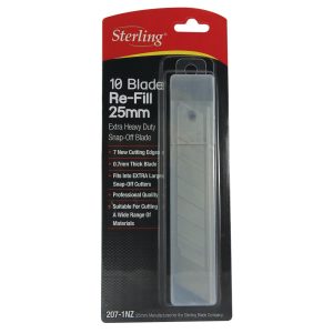 STERLING EXTRA WIDE SNAP OFF BLADE 25mm CARD OF 10
