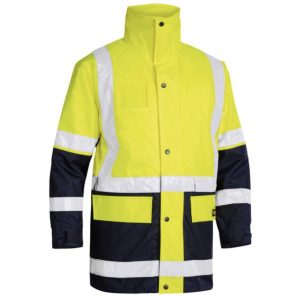 BISLEY TAPED 5 IN 1 RAIN JACKET YELLOW/NAVY 3XL