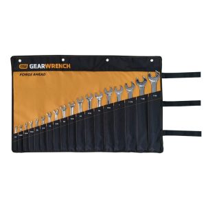 GEARWRENCH 18Pc 12 Point Long Pattern SAE Combination Wrench Set – Roll