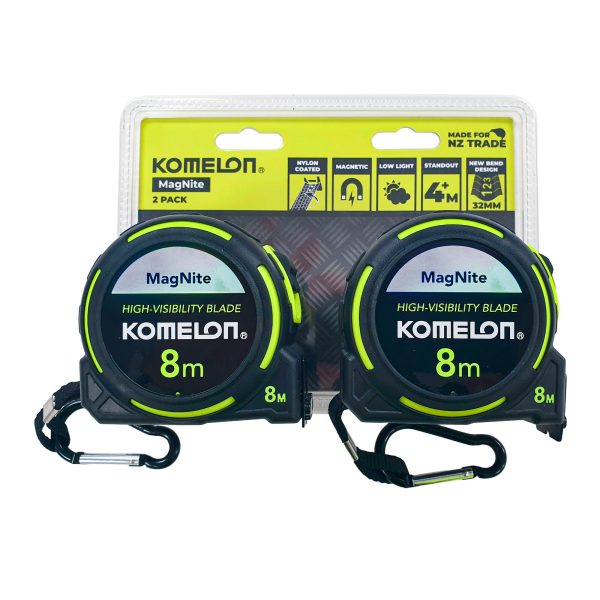 KOMELON 8MX32MM MAGNITE BLACK HI-VIS TAPE 2PACK KOMELON 8MX32MM MAGNITE BLACK HI-VIS TAPE 2PACK