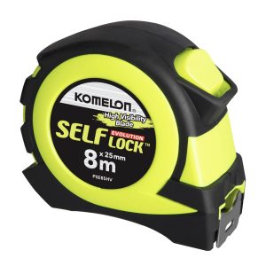 KOMELON 8X25MM FULL AUTO SELF LOCK POCKET TAPE- HI VIS BLADE (PSE85HV) - DUAL SIDED