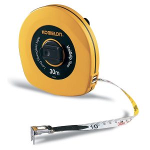 KOMELON 30M 30METRE F/GLASS TAPE CLOSED CASE UNIGRIP (FUN30/E) - DUAL SIDED
