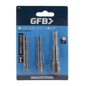GFB316 SOCKET ADAPTOR SET 1/4'' 3/8'' 1/2'' x 75mm