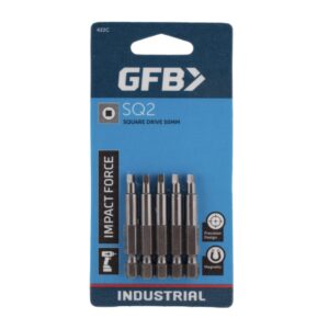 GFB422 BIT SQUARE #2 X 50mm 5PK
