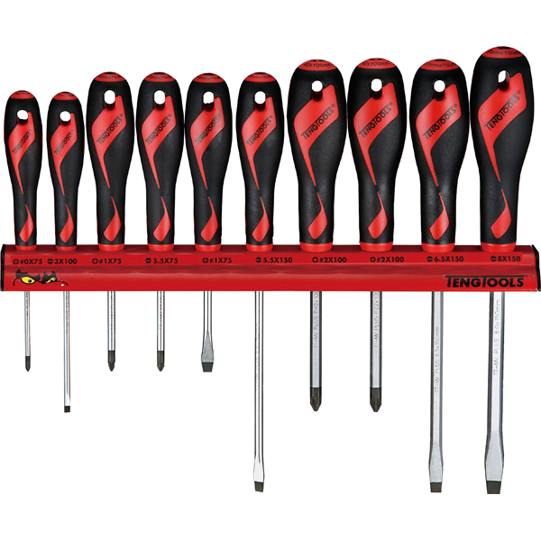 Teng Screwdriver Set 10pcs Wall Rack Teng Screwdriver Set 10pcs Wall Rack