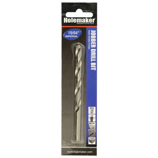 Holemaker Jobber Drill 19/64in - 1pc (Carded) Holemaker Jobber Drill 19/64in - 1pc (Carded)