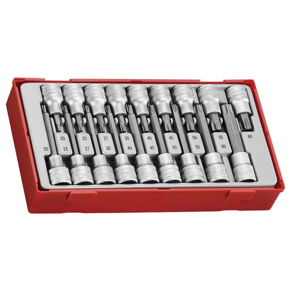 Teng 18pc 1/2in Dr. TX Bit Skt Set - TC-Tray