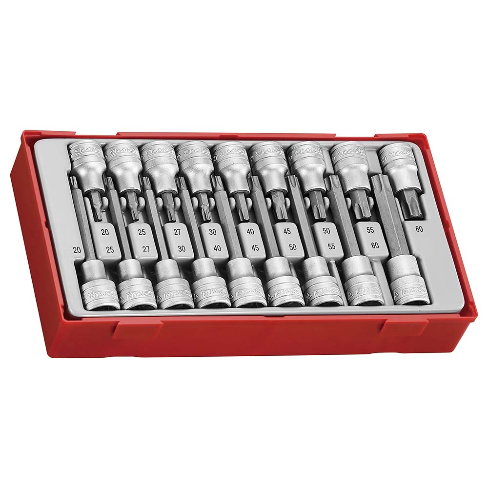 Teng 18pc 1/2in Dr. TX Bit Skt Set - TC-Tray