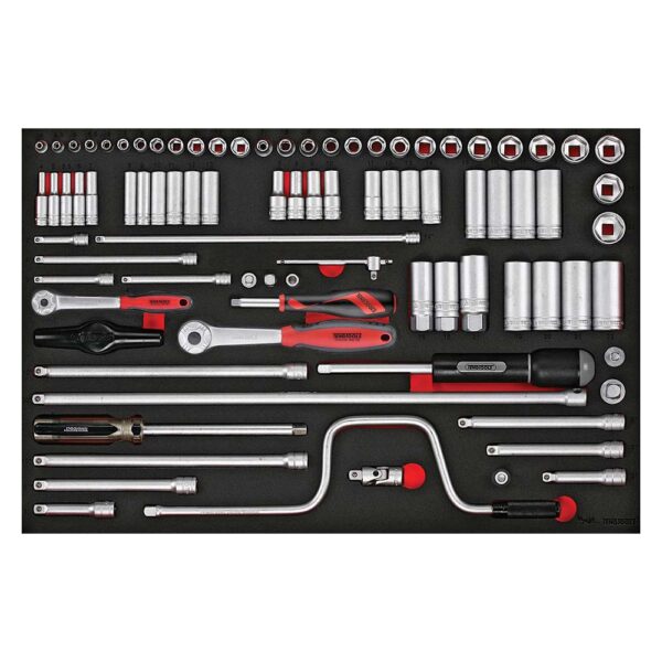 Teng 86pc 1/4in & 3/8in Dr. Metric Skt & Acc Set (EVA) Teng 86pc 1/4in & 3/8in Dr. Metric Skt & Acc Set (EVA)