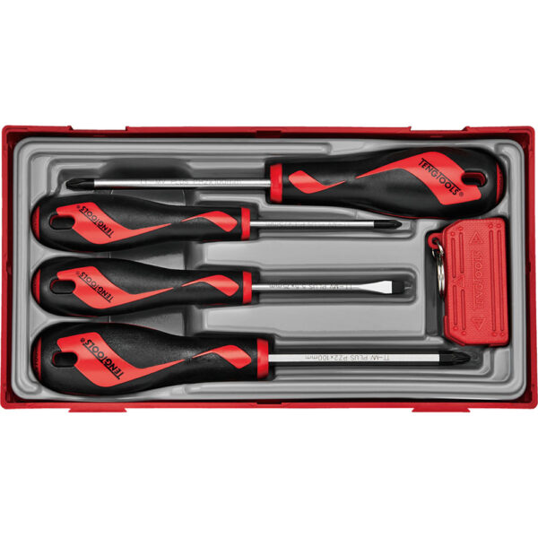 Teng 5pc Screwdriver Set Mixed Including Magnetic Charger Teng 5pc Screwdriver Set Mixed Including Magnetic Charger