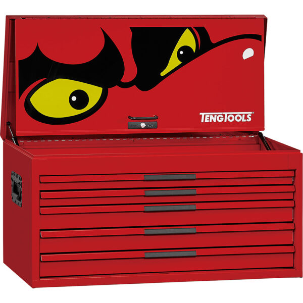 Teng Pro35 37in Tool Chest 5 Drawers Red Teng Pro35 37in Tool Chest 5 Drawers Red