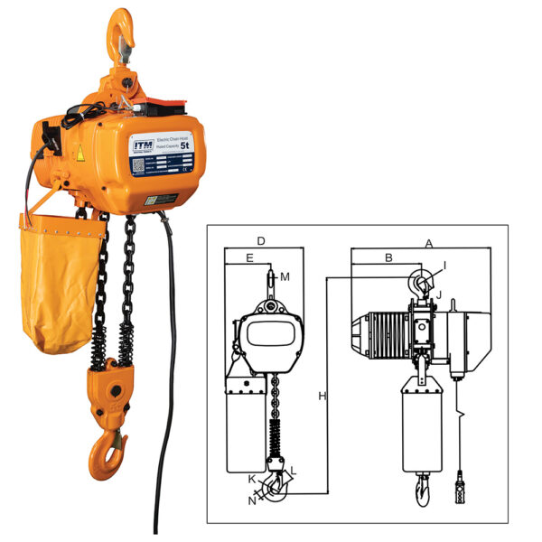 ITM Electric Hoist-415V-5 Ton-3 Meter Lift ITM Electric Hoist-415V-5 Ton-3 Meter Lift