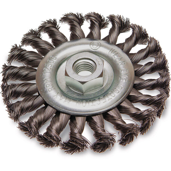 ITM Twist Knot Wheel Brush Steel 100mm ITM Twist Knot Wheel Brush Steel 100mm