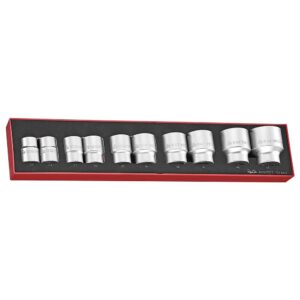 Teng 10pc 3/4in Dr. Socket Set 22-50mm -TEX-Tray