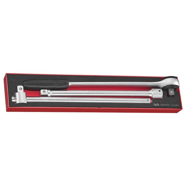Teng 3pc 3/4in Dr. Ratchet & Accessory Set -TEX-Tray Teng 3pc 3/4in Dr. Ratchet & Accessory Set -TEX-Tray