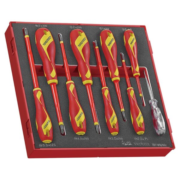 Teng 9pc MD 1000V VDE Screwdriver Set - TED-Tray Teng 9pc MD 1000V VDE Screwdriver Set - TED-Tray