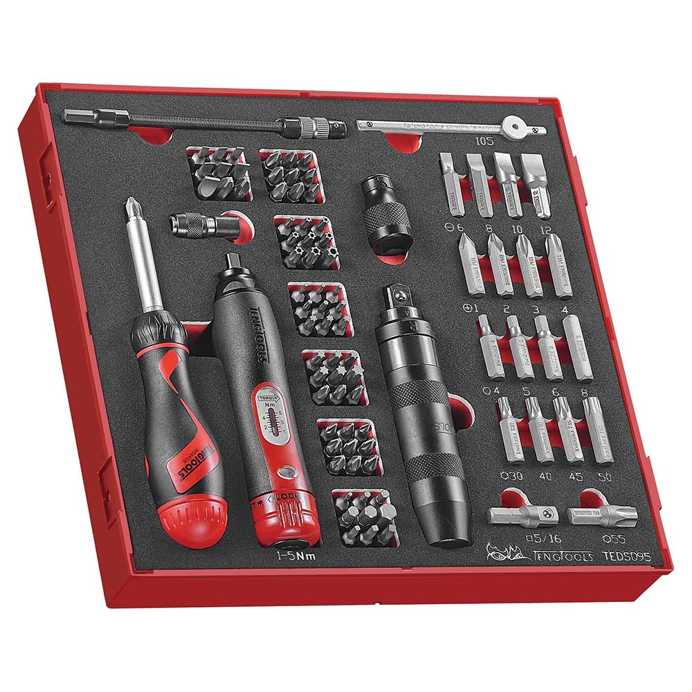 Teng 95pc Torq S/Driver 1-5Nm & Acc. Set - TED-Tray