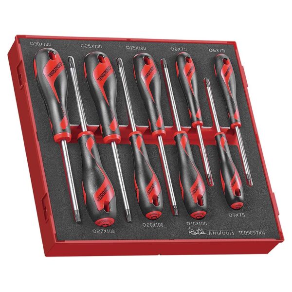 Teng 9pc MD TX Screwdriver Set 6-30 - TED-Tray Teng 9pc MD TX Screwdriver Set 6-30 - TED-Tray