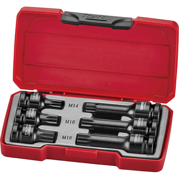 Teng 6pc 1/2in Dr. Spline Impact Socket Set Teng 6pc 1/2in Dr. Spline Impact Socket Set