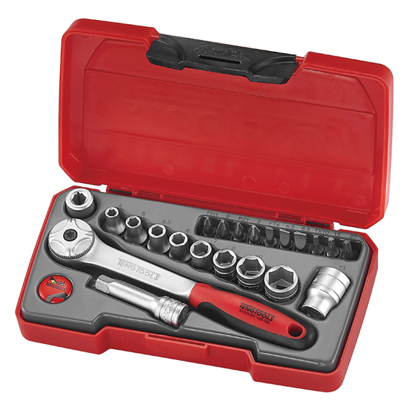 Teng 22pc 1/4in Dr. Mini Metric Socket Set Teng 22pc 1/4in Dr. Mini Metric Socket Set