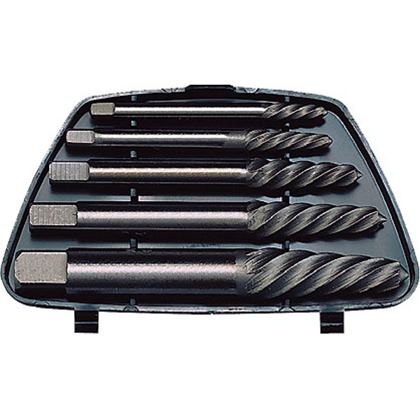 Teng 5pc Screw Extractor Set - Round Shank Teng 5pc Screw Extractor Set - Round Shank