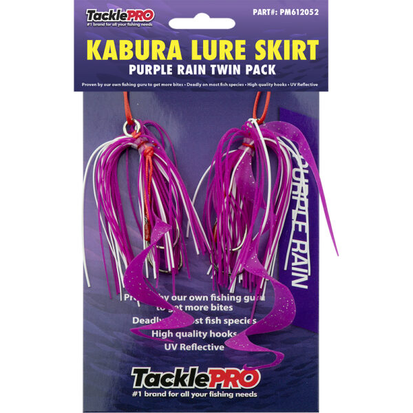 TacklePro Kabura Lure Skirt - Purple Rain (Twin Pack) TacklePro Kabura Lure Skirt - Purple Rain (Twin Pack)