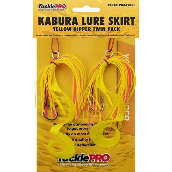 TacklePro Kabura Lure Skirt - Yellow Ripper (Twin Pack) TacklePro Kabura Lure Skirt - Yellow Ripper (Twin Pack)