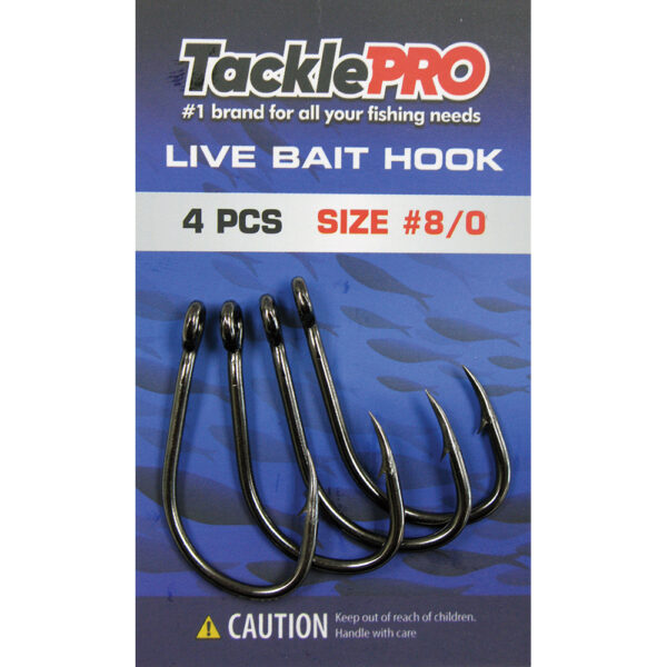TacklePro Live Bait Hook #8/0 - 4pc