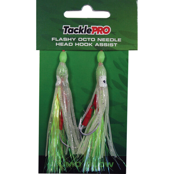 TacklePro Flashy Octopus Assist Hook - Lumo Glow - 2pc TacklePro Flashy Octopus Assist Hook - Lumo Glow - 2pc