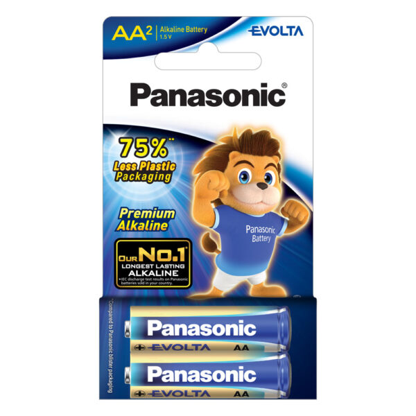Panasonic AA Battery Evolta Alkaline (2pk) Paper Pack Panasonic AA Battery Evolta Alkaline (2pk) Paper Pack