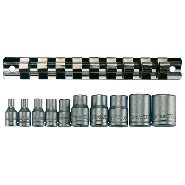 Teng 10pc 1/4in & 3/8in Dr. TX-E Socket Set E4-E18 Teng 10pc 1/4in & 3/8in Dr. TX-E Socket Set E4-E18