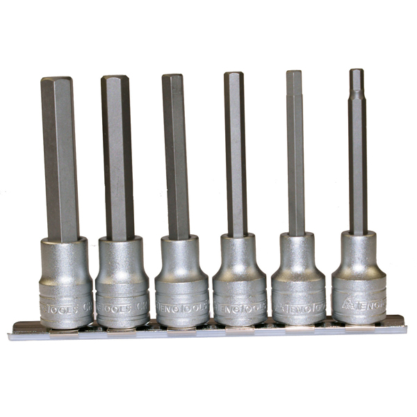 Teng 6pc 1/2in Dr. Long Hex Socket Set 5-12mm Teng 6pc 1/2in Dr. Long Hex Socket Set 5-12mm