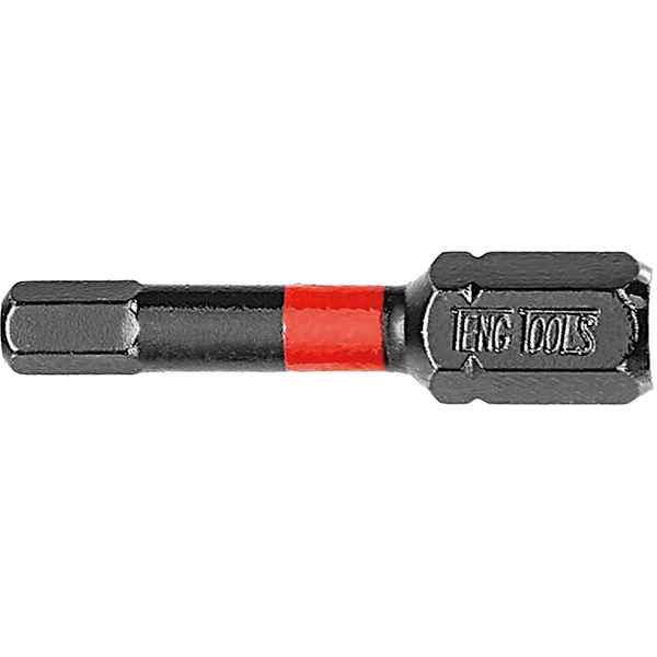 Teng 5pc 1/4in Hex 6mm Impact Screwdriver Bit 30mm Teng 5pc 1/4in Hex 6mm Impact Screwdriver Bit 30mm