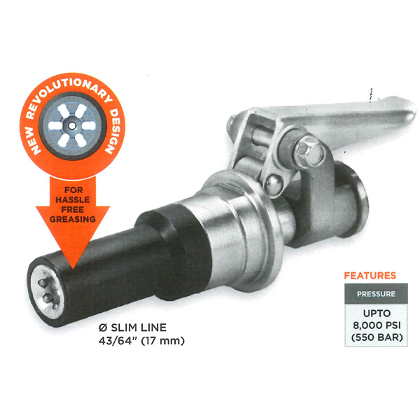 Groz 17.0mm Quick-Lock Grease Coupler Groz 17.0mm Quick-Lock Grease Coupler