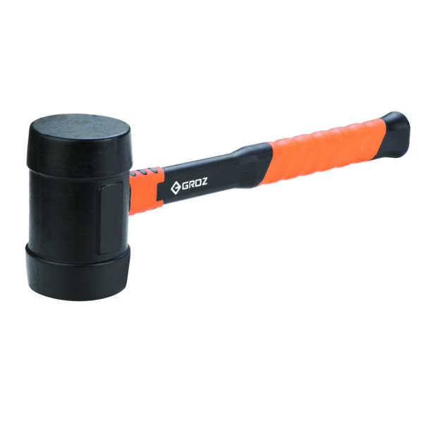 Groz Rubber Mallet 20oz- Black Head- Fibreglass Handle 14in Groz Rubber Mallet 20oz- Black Head- Fibreglass Handle 14in