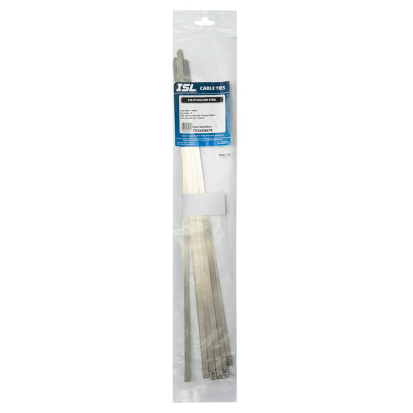 ISL 500 x 7.9mm 316 Stainless Cable Tie - 10pk ISL 500 x 7.9mm 316 Stainless Cable Tie - 10pk