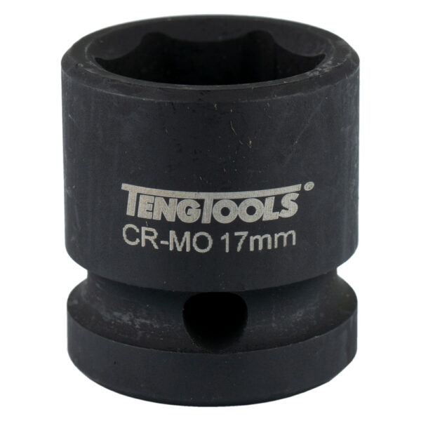 Teng 1/2in Dr. Stubby Impact Socket 17mm DIN